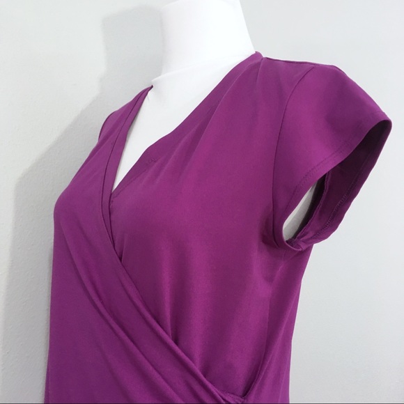 Athleta Nectar Faux Wrap Dress Purple Small Tall - Picture 8 of 15